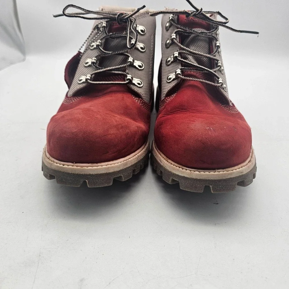 Timberland Boots Mens Size 11.5 Red Waterproof Hiking Trail Outdoor 13054